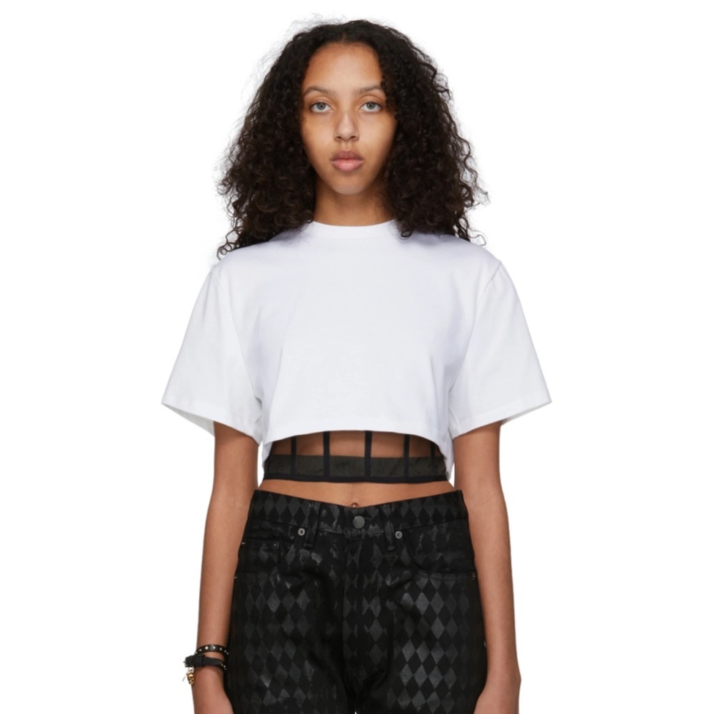 Alexander McQueen Layered Crop T Shirt